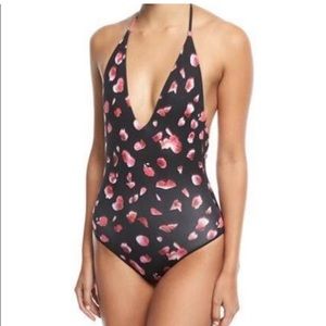 NWT Onia Nina Black/Bougainvillea One Piece Size Medium
